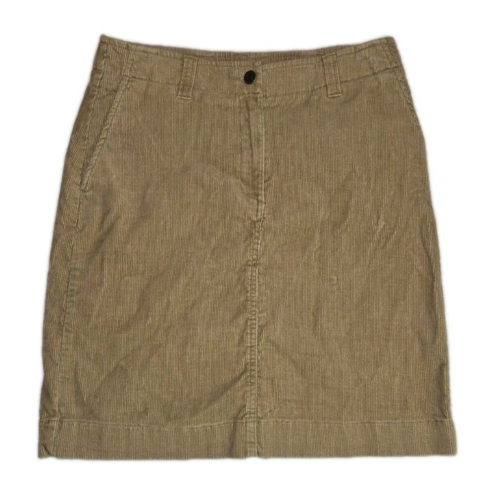 Vintage Eddie Bauer Womens Size 6 Camel Corduroy Mini Skirt With Pockets